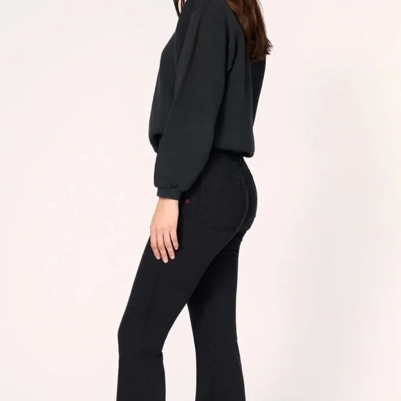 Warp + Weft Women’s DBX Black Pull On Flare Jeans size 00/24/XXS - Picture 2 of 12